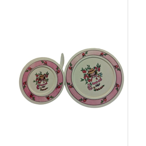 Set 6  Vintage child TEA cups plates STRAWBERRY Apple STYLE CHILTON-GLOBE - Picture 5 of 7